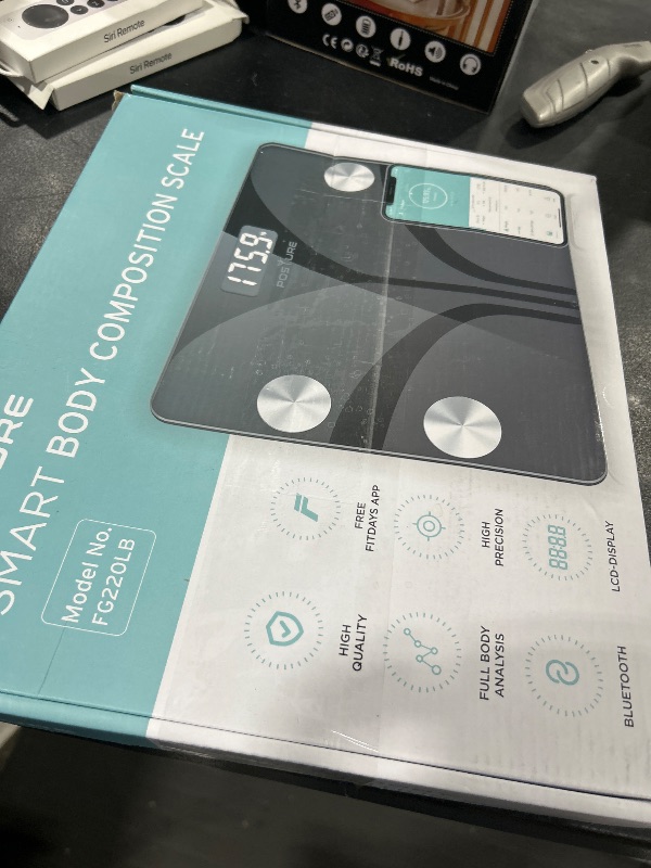 Photo 1 of Posture Scale for Body Weight, Digital Bathroom Smart Scale LCD Display, 13 Body Composition Analyzer Sync Weight Scale BMl Health Monitor Sync Apps 400lbs - Black