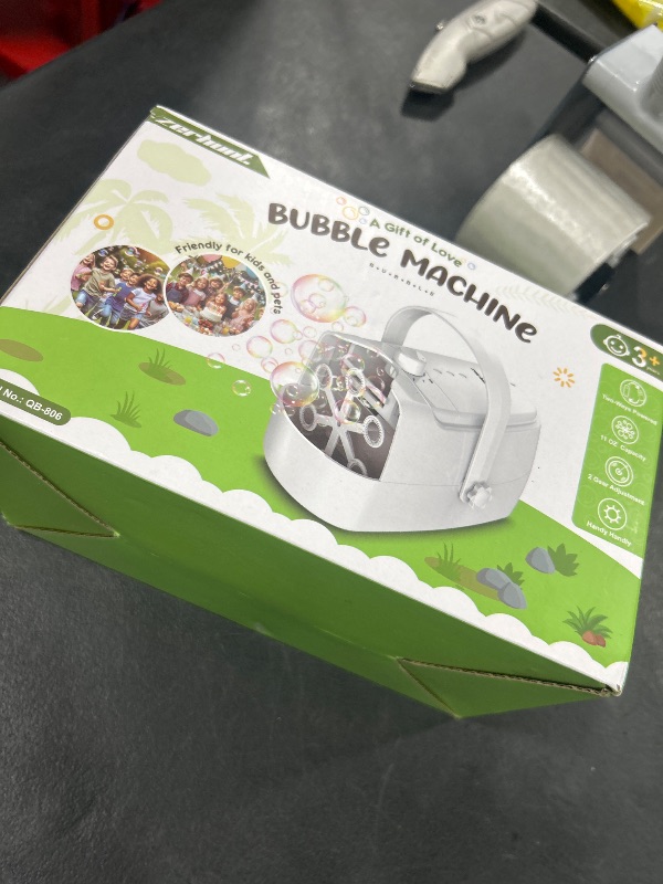 Photo 1 of Bubble Machine Durable Automatic Bubble Blower, 18000+ Big Bubbles Per Minute Bubbles for Kids Toddlers Bubble Maker Operated by Plugin or Batteries Bubble Toys for Indoor Outdoor Birthday Party