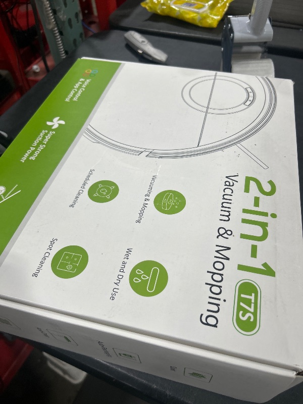 Photo 1 of Robot Vacuum and Mop Combo, 2 in 1 Mopping Robot Vacuum Cleaner with 2000Pa Max Suction, Wi-Fi/App/Remote, Schedule, Self-Charging Slim Robotic Vacuum, Ideal for Pet Hair, Low-Pile Carpet, Hard Floor