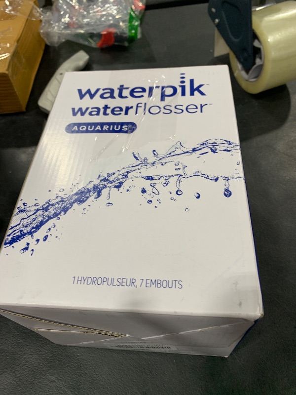 Photo 1 of Waterpik Aquarius Water Flosser Professional For Teeth, Gums, Braces, Dental Care, Electric Power With 10 Settings, 7 Tips For Multiple Users And Needs, ADA Accepted, White WP-660, Packaging May Vary