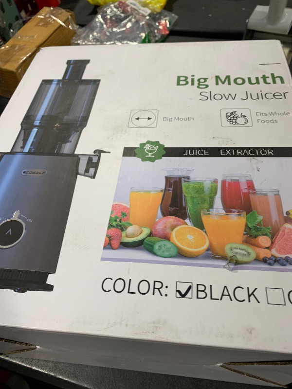 Photo 1 of Juicer Machines, ECOSELF Cold Press Juicer with 4.35" Large Feed Chute Fit Whole Fruits & Vegetables, Juicer Machine Self Feeding Effortless for Batch Juicing, High Juice Yield, Easy to Clean