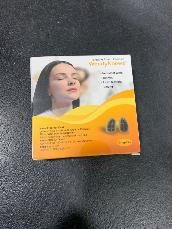 Photo 1 of WoodyKnows Nasal Filters for Dusty Activities, Useful Tool for Doing Industrial Work, Tanning, Grooming, and Housekeeping (Trial S/M/L/XL, 1 Nasal Filter+2 Replacements for Each Size)
