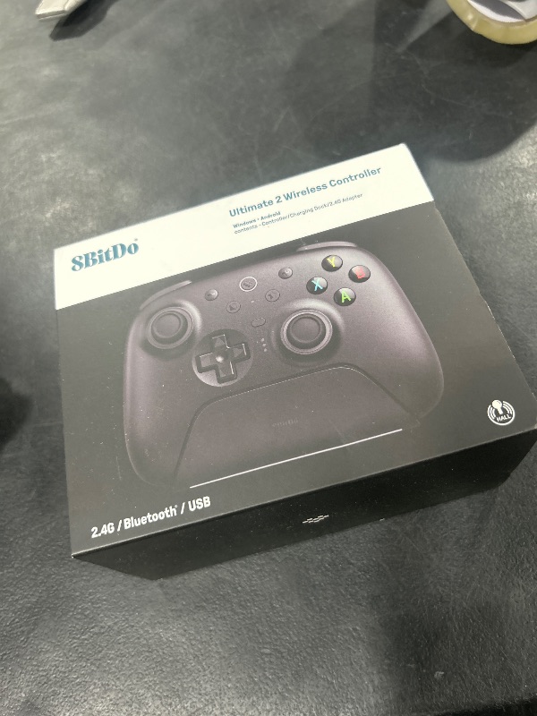 Photo 1 of 8BitDo Ultimate 2 Wireless Controller for Windows & Android, Gaming Controller with TMR Joysticks, Switchable Hall Effect/Tactile Triggers, RGB Fire Ring, 8Speed Wireless Tech, Black