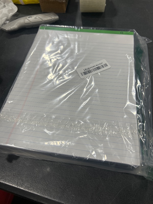 Photo 1 of KAISA White Legal Pads 12pads Writing Pads Recycled Paper, 8.5"x11.75" Wide Ruled Perforated 50 sheets Hard Back Notepads 8-1/2"x 11-3/4" Writing Tablet Canary For Office Supplies (Pack of 12pc) KSU-5293
