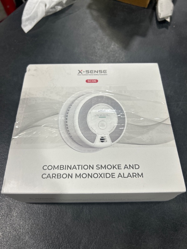 Photo 1 of X-Sense 2-in-1 Smoke and Carbon Monoxide Detector Alarm (Not Hardwired), 10-Year Battery-Operated Dual Sensor Fire & CO Alarm, SC06, 1-Pack