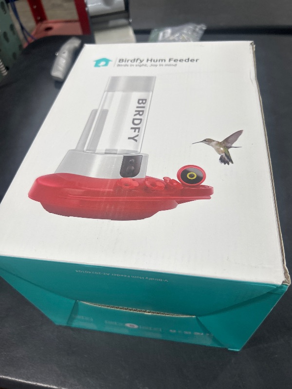Photo 1 of NETVUE by Birdfy Hummingbird Feeder with 2 Cameras Solar Powered - Dual Smart Cams, 2K HD Wireless for 2 Angels Close-up Bird Watching Outdoor, Instant Notifications (20Oz) (Hum Duo AI Solar)
