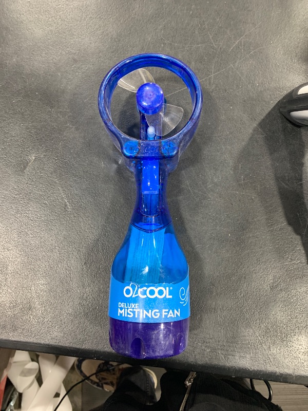 Photo 1 of O2COOL Deluxe Handheld Battery Powered Water Misting Fan (Dark Blue)