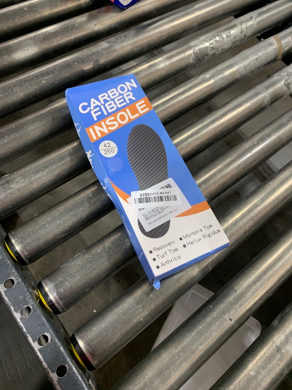 Photo 1 of 1 Pair Carbon Insole - Men Women Rigid Shoe Insert with Carbon Foot Plate for Hallux Rigidus Limitus, Turf Toe, Morton's Toe (10.25' / 260mm - Men's 8.5 / Women's Size 9.5)