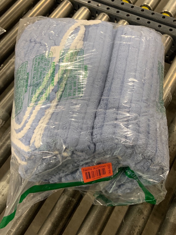 Photo 1 of YTYC 39x78 Inches Oversized Bath Sheets Towels Set of 6 Large Towels for Bathroom Luxry Plush Super Soft Absorbent Stripe Hanging Loop Microfiber 80% Polyester (Blue,6)