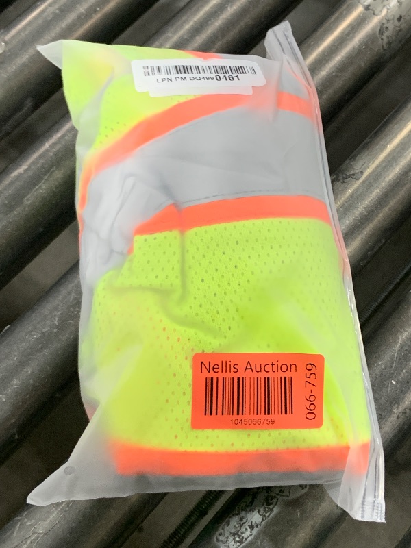 Photo 1 of JKSafety 9 Pockets Class 2 Hi-Vis Safety Vest High Visibility Reflecitive Mesh Safety Vests for Men and Women Cushioned Collar Work Utility PPE Work Gear ANSI/ISEA compliant (101-YBlack XL)