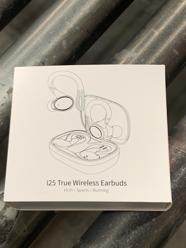 Photo 1 of Catitru Wireless Earbuds Bluetooth 5.3 Headphones Stereo Ear Buds, ENC Noise Cancelling Mic,IPX7 Waterproof Earphones with Hook for Android iOS Smart Phone Laptop Computer Sports - Black