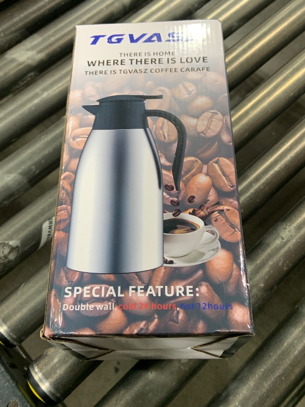 Photo 1 of 70oz Thermal Coffee Carafe, Updated Insulated Stainless Steel Coffee Carafes for Keeping Hot Coffee & Tea Hot Beverage-12Hours, Double Walled Vacuum Coffee Carafe