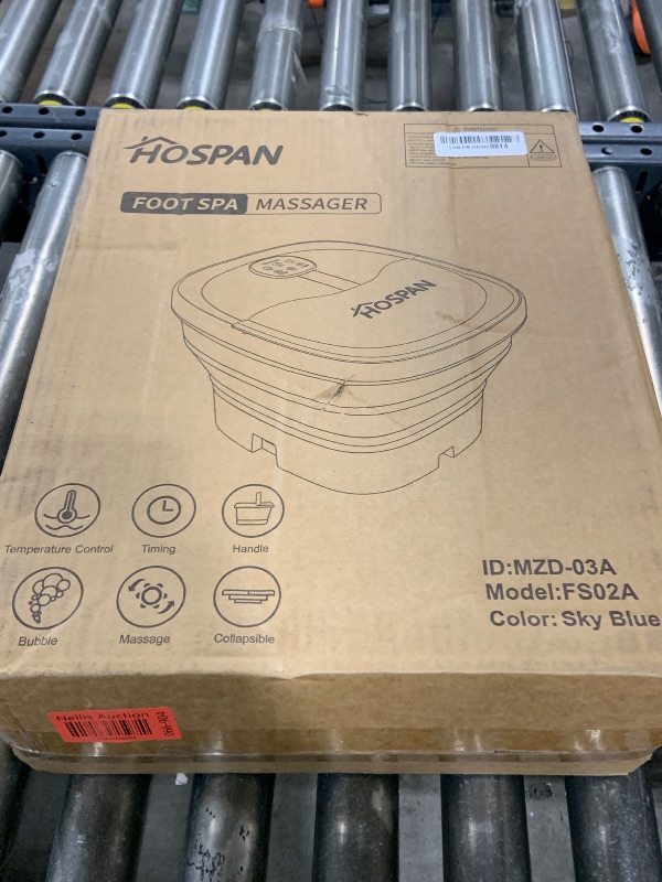 Photo 1 of HOSPAN Collapsible Foot Spa Electric Rotary Massage, Foot Bath with Heat, Bubble, Remote, and 24 Motorized Shiatsu Massage Balls. Pedicure Foot Spa for Feet Stress Relief