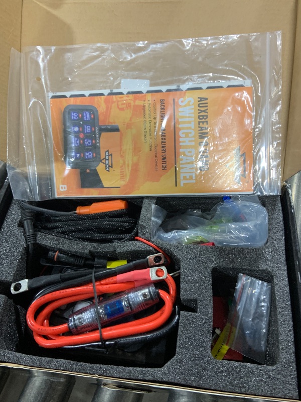Photo 1 of Auxbeam Switch Panel RB80 RGB 8 Gang Switch Panel Auto-Dimmable Multifunction Switch Panel w/Momentary Toggle Pulsed Memory, Aluminum Switch Panel for Truck Boat Car RV Waterproof, 2-Year Warranty