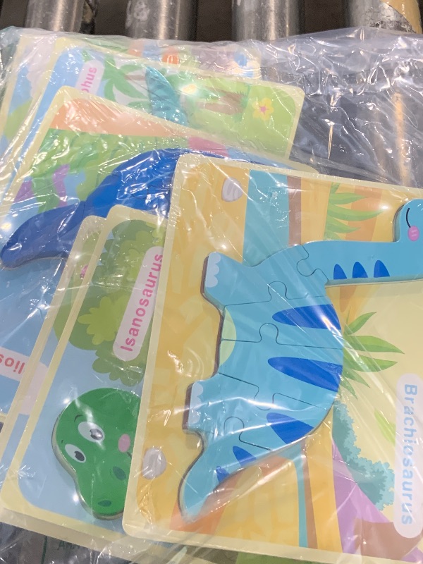 Photo 1 of TOY Life Toddler Puzzles Ages 2-4, Wooden Puzzles for Toddlers 1-3, 7 Piece Dinosaur Puzzle 2 Year Old, Toddler Puzzles Ages 1-3, Toddler Boy Toys 2-3, Educational Toys for Toddlers 3-5
