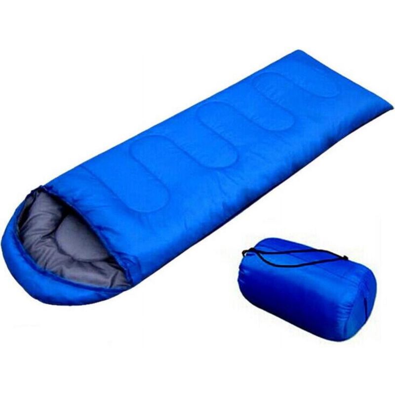Photo 1 of Outdoor Camping Envelope Sleeping Bag 750g Cotton Summer Camping Sleeping Bag (Blue)