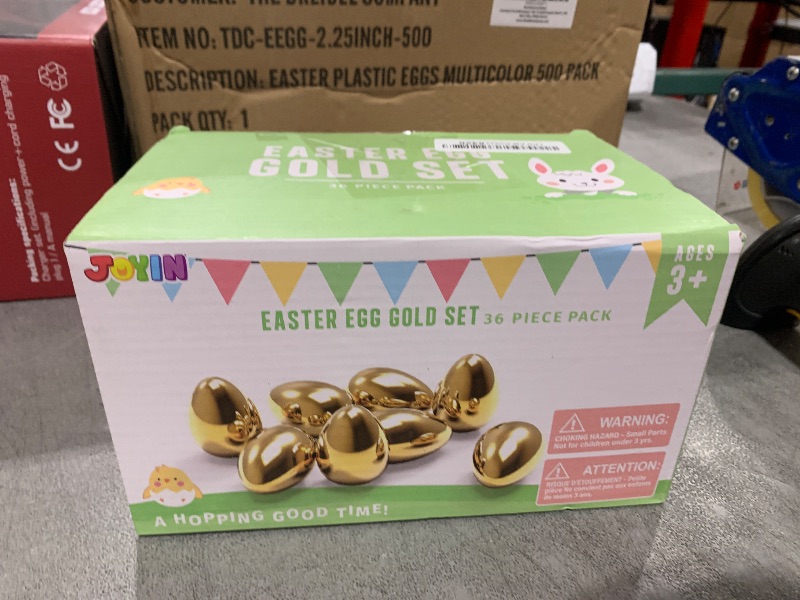 Photo 1 of JOYIN 36Pcs Gold Easter Eggs, 2.3" Metallic Plastic Empty Eggs Fillable for Easter Hunt Supplies, Basket Stuffers, Toys Filling Treats, Party Favor