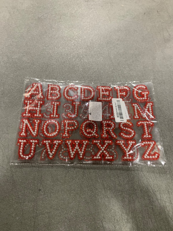 Photo 1 of 107pcs Pearl Rhinestone Self Adhesive Letter Stickers 3 Sheets A-Z Glitter Pearl Alphabet Stickers and 1 Sheet 0-9 Number Sticker 3D Bling Letter Sticker for DIY Crafts (White+Red)