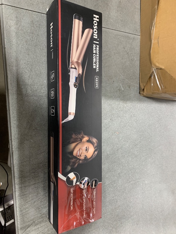 Photo 1 of Hoson 1 1/2 Inch Curling Iron Large Barrel, 1.5 Long Barrel Curling Wand Dual Voltage, Ceramic Tourmaline Coating with LCD Display, Glove Include
