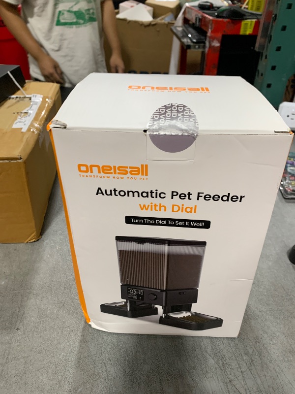 Photo 1 of oneisall Automatic Cat Feeder for 2 Cats, 20 Cups/5L Automatic Cat Food Dispenser for Small Pets Indoor, Timed Cat Feeder for Dry Food
