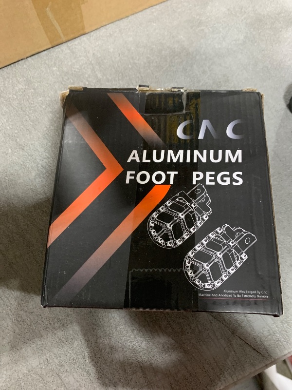 Photo 1 of JFG RACING Dirt Bike Foot Pegs 7075 CNC Pedals Rests for Surron Light Bee X and S/E Ride Pro SS/CRF150F CRF230F 03-19/CRF250F 19-24/XR150L 15-24/KDX200 83-94-Silver