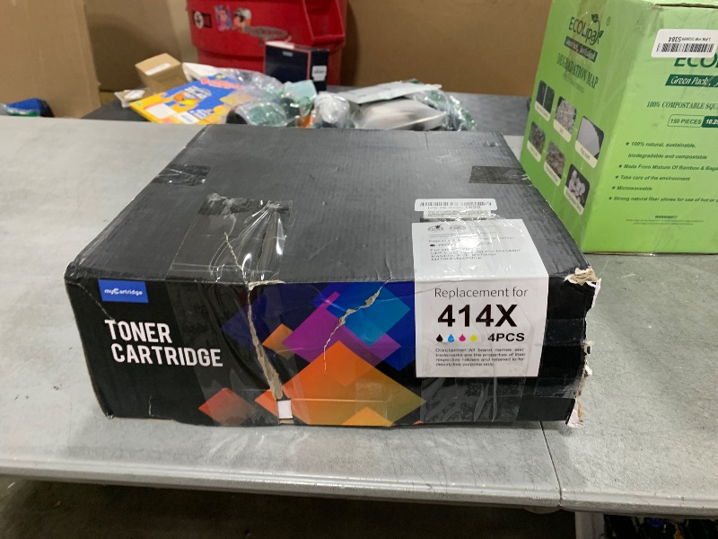 Photo 1 of 414X Toner Cartridges 4 Pack High Yield (with Chip) Compatible Replacement for HP 414X 414A for Color Laserjet Pro MFP M479fdw M479fdn M479dw Pro M454dw M454dn M479 M454 Printer Ink W2020X W2020A