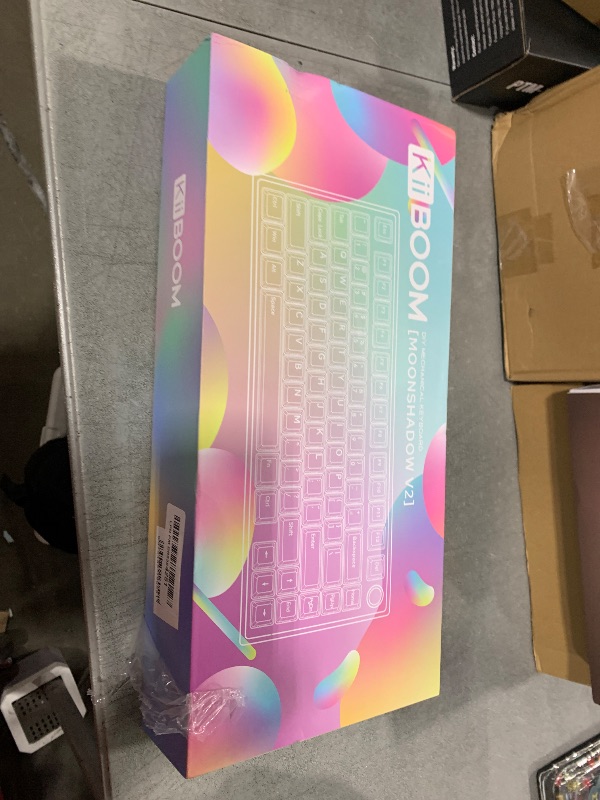 Photo 1 of KiiBoom Moonshadow V2 75% Wireless Aluminum Gaming Keyboard, QMK&VIA Programmable, BT5.0/2.4GHz/USB-C, Hot-Swappable Creamy Mechanical Keyboard with FR4 Plate, Knob, 4000mAh Battery (Silver)