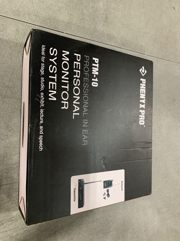 Photo 1 of Phenyx Pro UHF Stereo Wireless in Ear Monitor System, Wireless IEM, 900MHz Band Selectable Frequency, Rack Mountable, 160 ft. Operation, Suitable for Stage, Studio, Exhibit, Lecture, Speech (PTM-10)