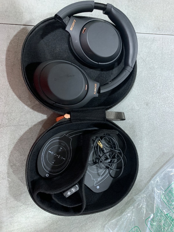 Photo 1 of Sony WH-1000XM4 Wireless Premium Noise Canceling Overhead Headphones - 30hr Battery Life, Over Ear Style with Mic for Phone-Call and Alexa Voice Control - Black International Version