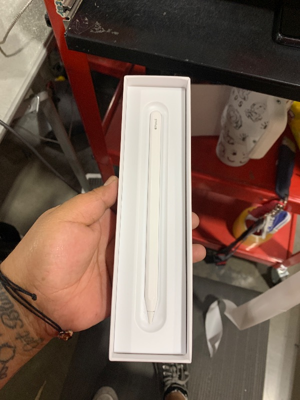 Photo 1 of Apple Pencil (2nd Generation): Device Compatibility Check Required - Pixel-Perfect Precision, Perfect for Note-Taking, Drawing, and Signing documents. Attaches, Charges, and Pairs magnetically.