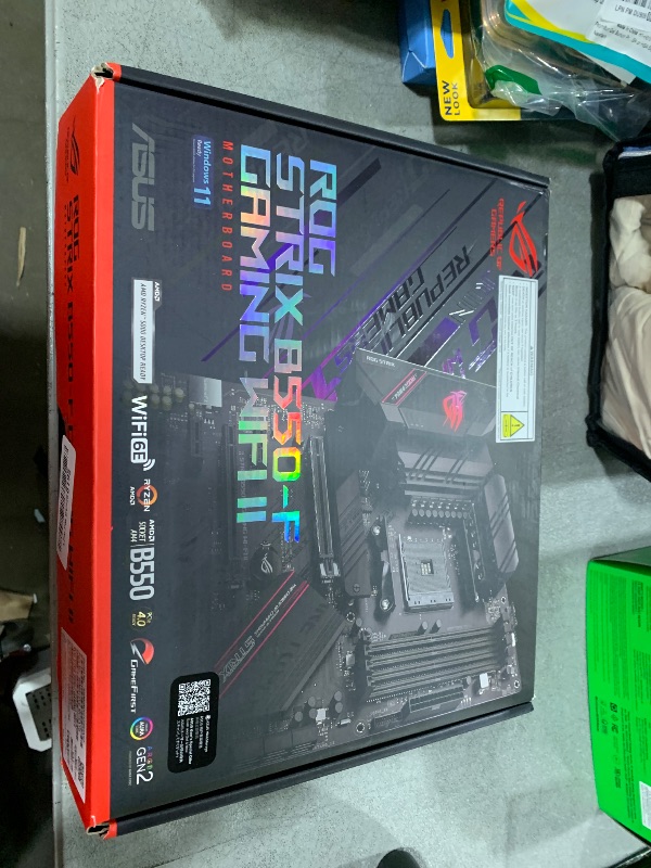 Photo 1 of Asus ROG Strix B550-F Gaming WiFi II AMD AM4 (3rd Gen Ryzen) ATX Motherboard (PCIe 4.0,WiFi 6E, 2.5Gb LAN, BIOS Flashback, HDMI 2.1, Addressable Gen 2 RGB Header and Aura Sync)