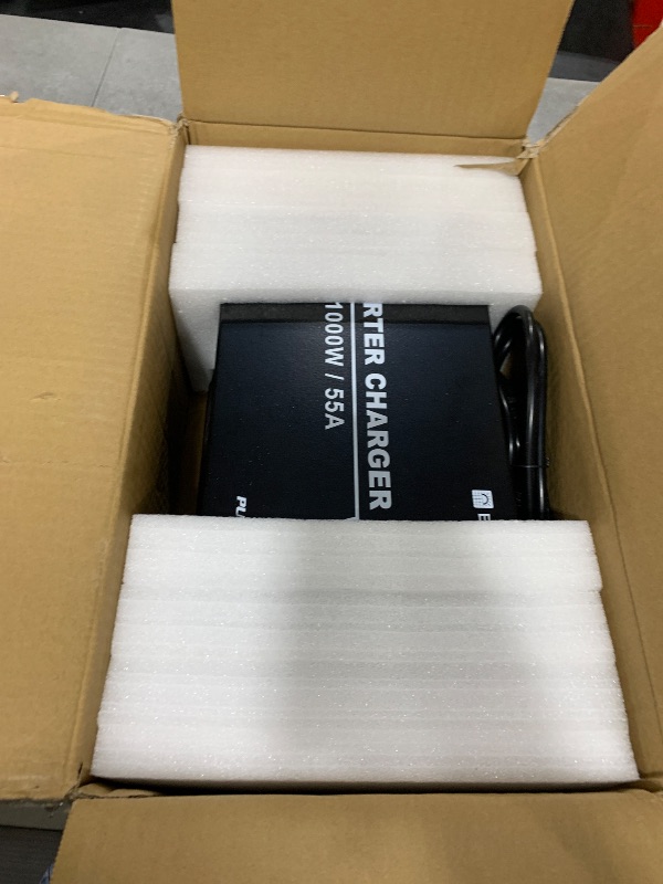Photo 1 of ECO-WORTHY Inverter Charger 55A LiFePO4 Battery Charger with 1000W Inverter Pure Sine Wave 12V to 110V for Deep-Cycle Batteries Car RV Boat Houses UPS