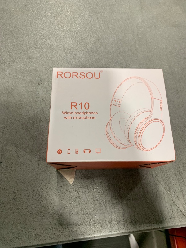 Photo 1 of RORSOU R10 Over-Ear Headphones with Microphone Lightweight Folding Stereo Bass Headset with 1.5M No-Tangle Cord Portable Wired Headphones for Smartphone Tablet Computer Green