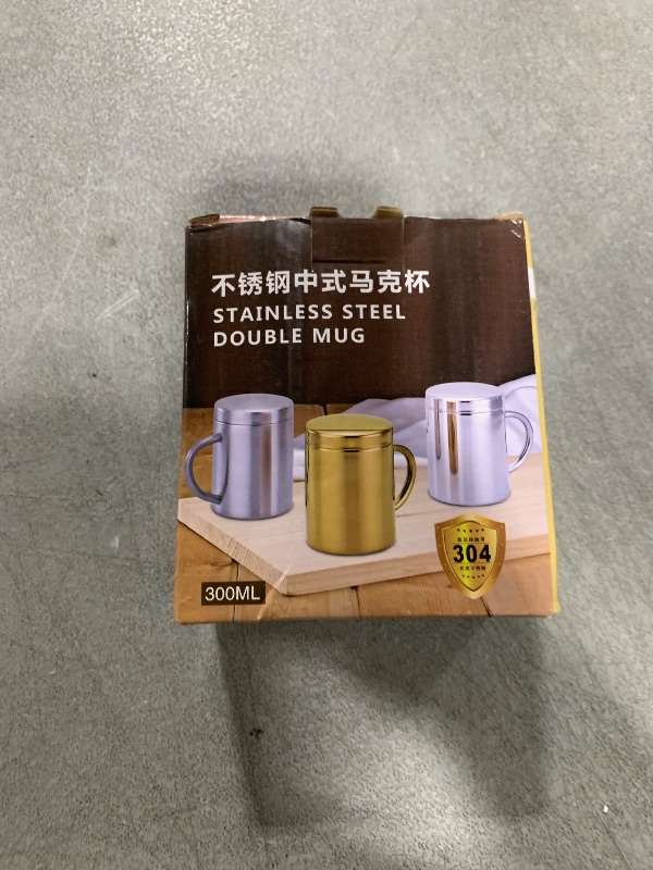 Photo 1 of 10oz Insulated Stainless Steel Coffee Mug, Double Wall Camping Mug with Lid and Handle Coffee Cup Spill Resistant Lid Camping Cup Mug with Strong Handle(300ml)