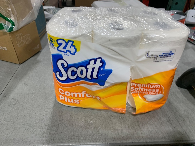 Photo 1 of Scott ComfortPlus Toilet Paper, 12 Double Rolls, 231 Sheets per Roll, Septic-Safe, 1-Ply Toilet Tissue