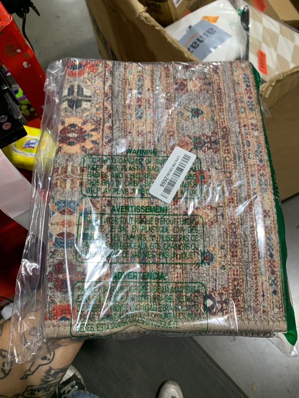 Photo 1 of Keen Home Design 2x3 Rug - Machine Washable Entry Rug with Non-Slip Backing, Ideal for Enteryway, Kitchen, Bathroom, Laundry Room - Vintage, Easy Clean, Durable, Low Pile Rug - (2' x 3')