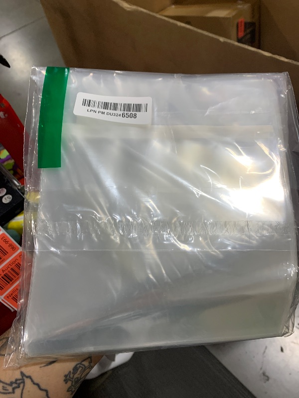Photo 1 of Facmogu 100PCS 7 Inch Vinyl Record Sleeves for 45 RPM Protection, 7.4" x 7.4" Outer Album Covers for LP Collection