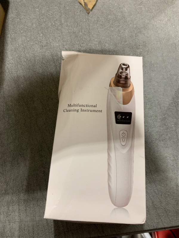 Photo 1 of 2025 Blackhead Remover Pore Vacuum,Facial Pore Cleaner-5 Suction Power,5 Probes,USB Rechargeable Blackhead Vacuum Kit Electric Acne Extractor Tool for Adult (White)