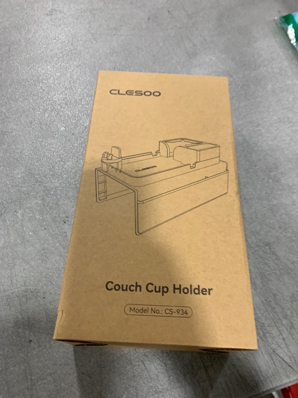 Photo 1 of Couch Arm Cup Holder CLESOO Couch Arm Tray Anti-Slip Couch Cup Holder Silicone Sofa Armrest Tray Dual Side Pocket Couch Drink Holder Caddy Remote Holder for Recliner Snack Tray with Phone Holder
