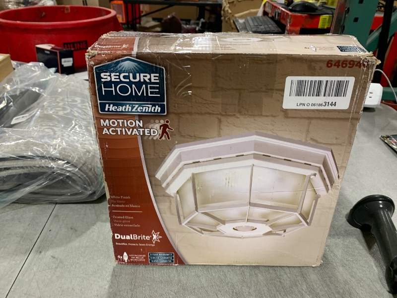 Photo 1 of Secure Home 11.9-in W White Motion Activated Outdoor Flush-Mount Light