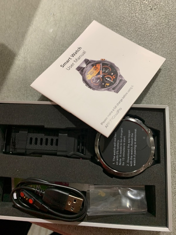Photo 1 of Military Smart Watch for Men 1.75" HD AMOLED Display 730mAh Battery Smart Watches with LED Flashlight for Android iOS?Bluetooth Call Answer/Dial Calls? Fitness Tracker with Heart Rate
