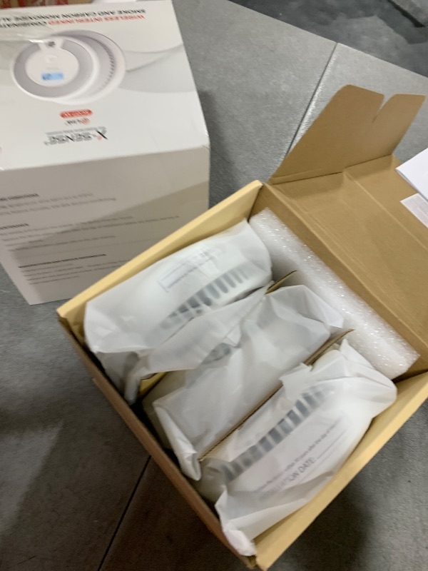 Photo 1 of X-Sense Wireless Interconnected Combination Smoke and Carbon Monoxide Detector with LCD Display & 10-Year Battery, Over 820 ft Transmission Range, 3-Pack