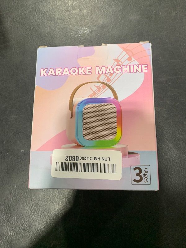 Photo 1 of Mini Karaoke Machine for Kids Girls Boys,Birthday Gifts for Ages 4 5 6 7 8+ Year Old,?2025 Newest? Portable Bluetooth Speaker with 2 Wireless Microphone Lights,Voice Changer,AUX/TF Card Support?Pink
