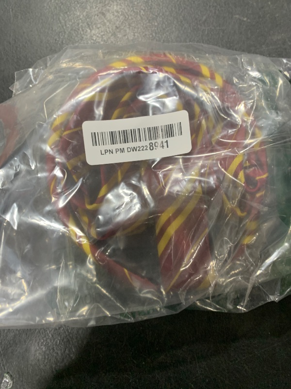 Photo 1 of kitihoney Halloween Costume Accessories Women Vivid Burgundy Red and Yellow Stripe Headband Tie Adult Cosplay Party Hair Accessory