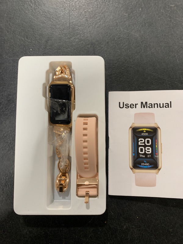 Photo 1 of Popglory Smart Watch, Smartwatch with Blood Pressure, Blood Oxygen Monitor, Fitness Tracker with Heart Rate Monitor, Full Touch Fitness Watch for Android & iOS for Men Women (Pink)
