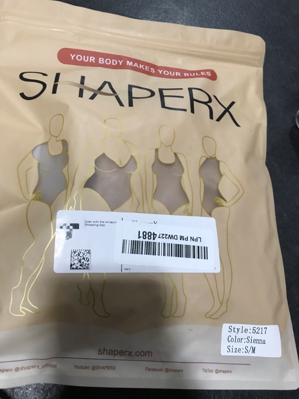 Photo 1 of SHAPERX Strapless Shortie Bodysuit for Women Tummy Control Shapewear Seamless Sculpt Body Shaper with Removable Straps,SZ5217-Sienna-S/M