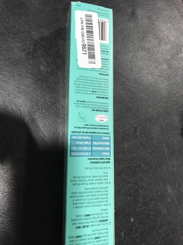 Photo 1 of GE RPWFE Refrigerator Water Filter, Genuine Replacement Filter, Certified to Reduce Lead, Sulfur, and 50+ Other Impurities, Replace Every 6 Months for Best Results, Pack of 1
