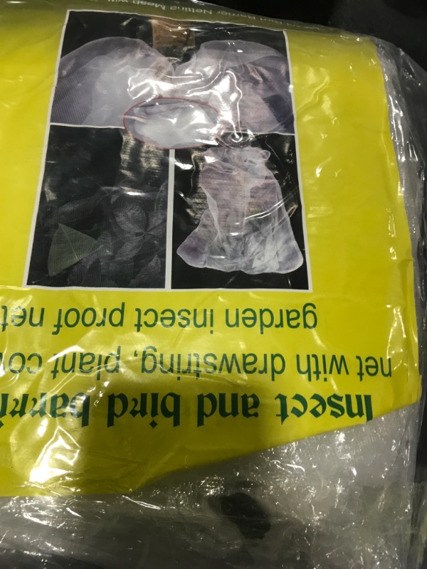 Photo 1 of 6 Pack Garden Netting for Plants Mesh Fruit Tree Blueberry Pest Barrier Bug Netting with Drawstring 2-Size Insect Bird Netting for Tomato Vegetable Net