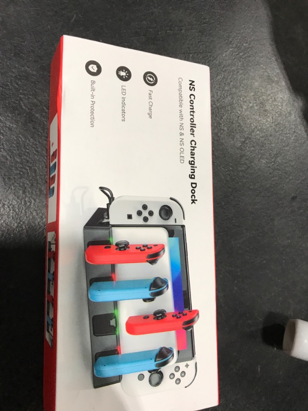 Photo 1 of Switch Charging Dock Station with Charging Cable for Nintendo & Switch OLED Game Console, Joycon Charging Dock for Nintendo Switch, Must Have Switch Controller Joycon Charger Accessories for Gamer
