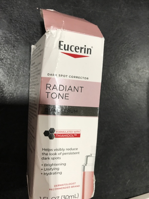 Photo 1 of Eucerin Radiant Tone Dual Serum Dark Spot Corrector, Dark Spot Serum with Thiamidol and Hyaluronic Acid, Helps Visibly Reduce the Look of Persistent Dark Spots, 1 Fl Oz Bottle